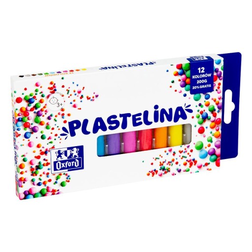 OXFORD PLASTICINE 12 FARIEB 200G