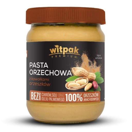 Oriešková pasta s kúskami arašidov 470g WITPAK