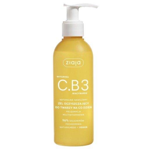 Ziaja Vitamín C.B3 Niacinamid Čistiaci gél na tvár 190 ml