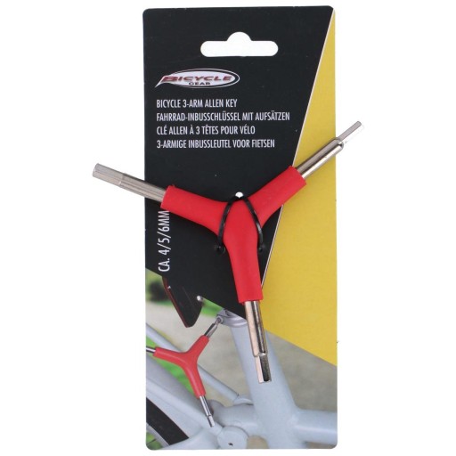 BICYKELOVÝ SIMUROVÝ KĽÚČ 4/5/6mm TROJRAMENNÝ BICYKLOVÝ VÝSTROJ