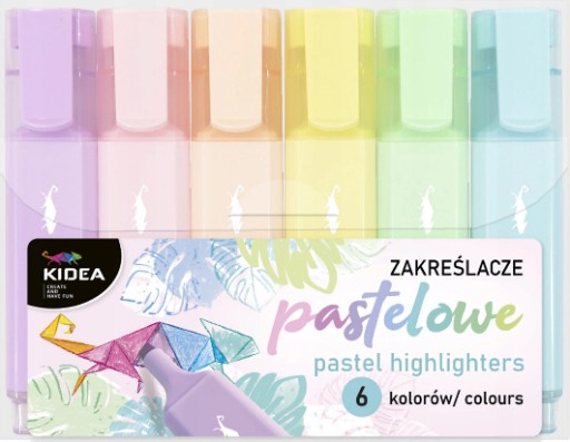 KIDEA ZVÝRAZŇOVAČE PASTELOVÉ ZNAČOVAČE 6 FARIEB