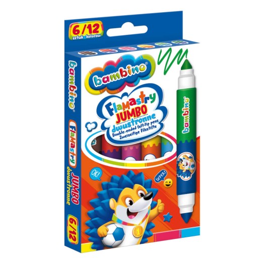 Obojstranné fixky, hrubé fixky 6/12col BAMBINO