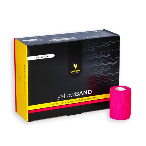 Samolepiaci stabilizačný kohézny obväz YellowBAND 7,5cm ružový