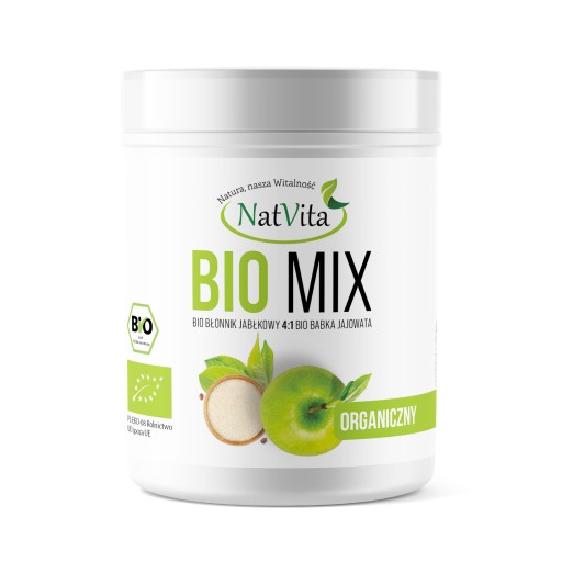 BIO Jablčná vláknina + BIO Vaječná zmes Plantain Bio 160g NatVita