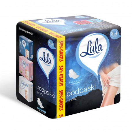 Lula hygienické vložky na noc 8+4 ks