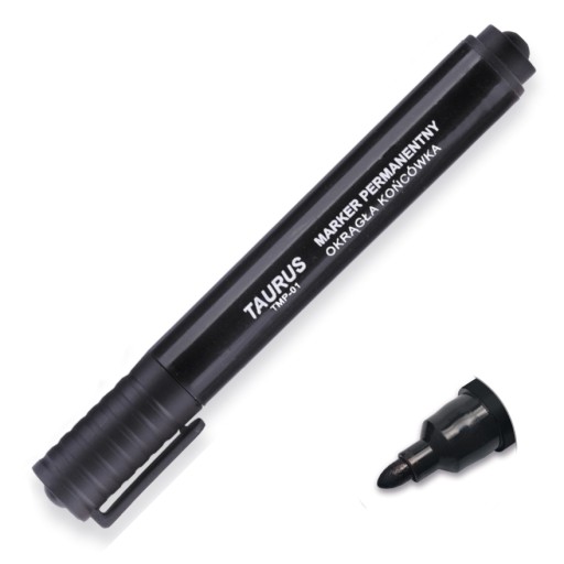 Permanentný okrúhly popisovač 2,5 mm čierny 1 ks.