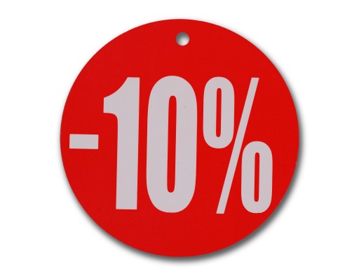 ŠTÍTOK -10% KRUHOVÝ KRUH 24CM AKCIA TABULE