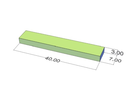 Neodymový tanierový magnet MPŁ 40x7x3 N38