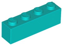LEGO 3010 BRICK 1x4 tyrkysová NOVINKA (20g) 12 ks.