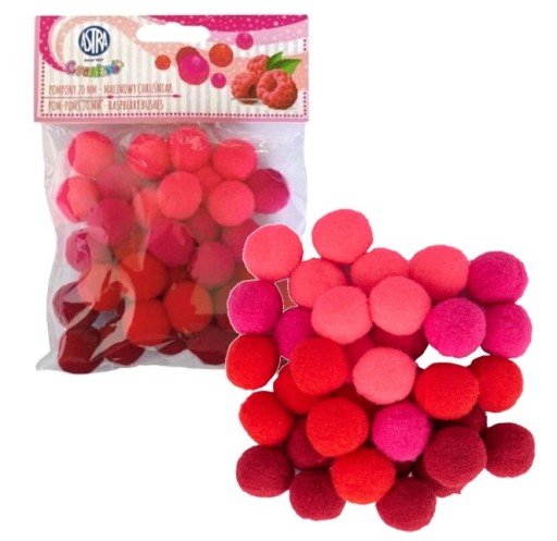 Kreatívne brmbolce 20 mm 2 cm RASPBERRY CRUSH