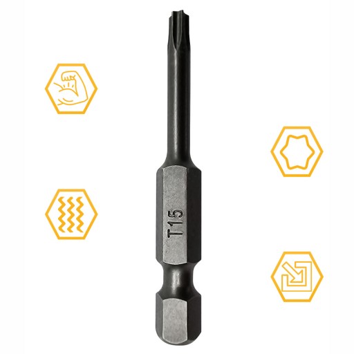 HROTY SKRUTKOVAČA BIT TX 15 50mm STAR TORX TORSION COBIT 1ks