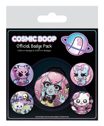 Cosmic Boop Cute And Sweet ihlice do batohu na oblečenie Sada 5 kusov