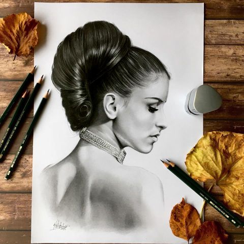 PORTRAIT ART blok A4 20 listov 250 g Happy Color na ceruzku, pastelku, atramentovú fixku