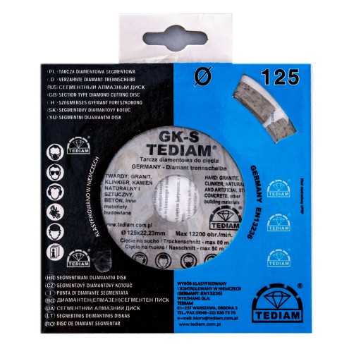 DIAMANTOVÝ ŠTÍT ŽULOVÝ KAMEŇ KLINKER 125 mm