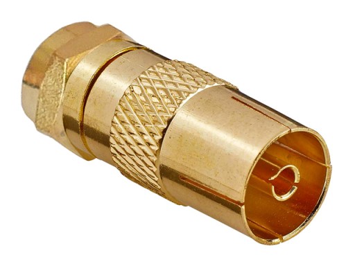 RF anténny adaptér F/wt-TV/gn HQ GOLD 75Ohm