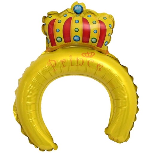 Nafukovacia čelenka BLOWER KING CROWN zlatý CARNEVAL balón na hlavu