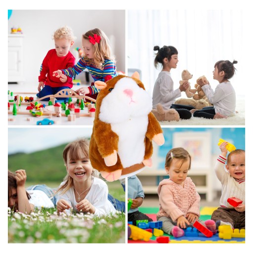 HOVORÚCI ŠKRČEK, opakovacia hračka pre deti, plyšový, zhovorčivý maskot