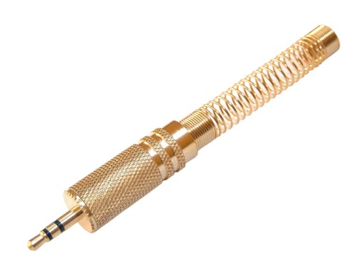 JACK zástrčka 3,5mm 3P TRS stereo HQ VITALCO pružina