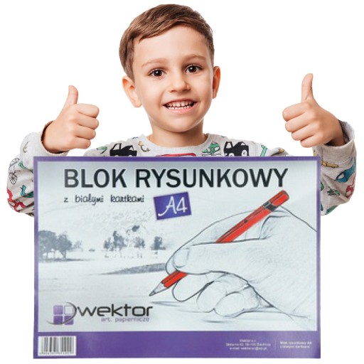 Podložka na kreslenie A4, biela 80 g/m2, 20 listov, Vekto