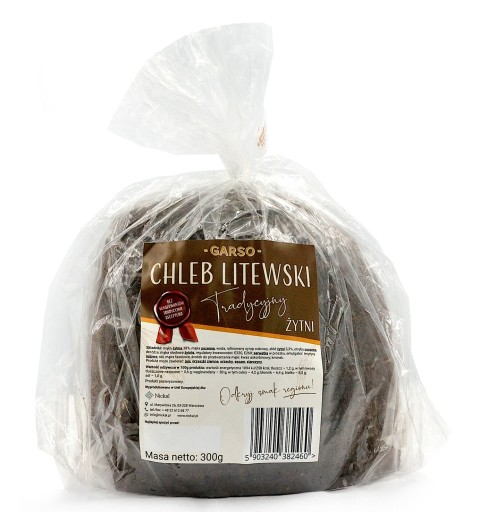 Tradičný litovský ražný chlieb 300 g Garso