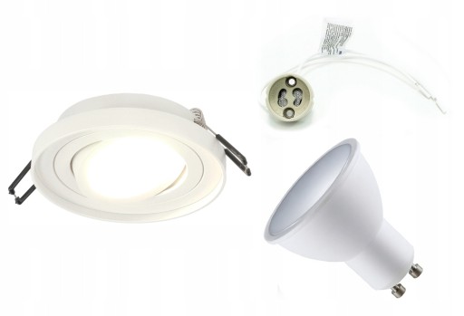 okrúhle POHYBLIVÉ STROPNÉ SVETLO, BIELE EDO + LED ŽIAROVKA