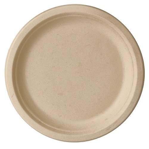 Ekologické taniere z cukrovej trstiny 23 cm 12 ks