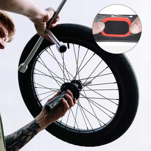 SÚPRAVA NA OPRAVU BICYKLA, DUHA KOLESA, ZÁPLATY, KĽÚČE