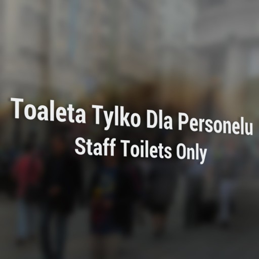 Toaleta len pre personál - nálepka 28x5,5