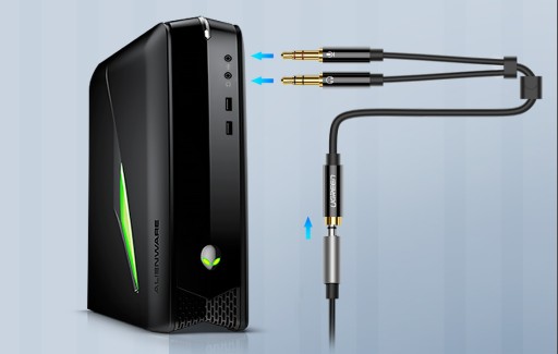 UGREEN KÁBLOVÝ ADAPTÉR AUDIO AUX SPLITTER SLÚCHADLÁ MINIJACK MIKROFÓN 20CM