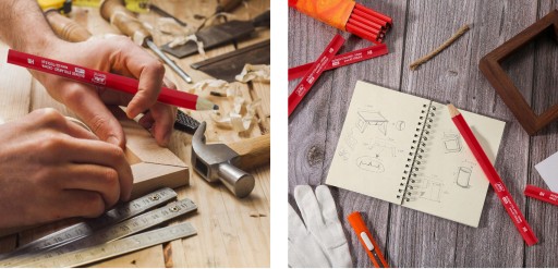 Stolárska ceruzková stavebná tvrdosť fixky HB veľká K2 245 mm