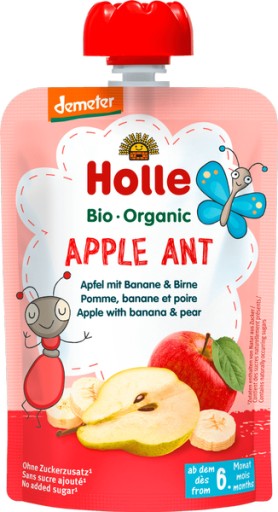 HOLLE BIO Dezertná pena s jablkami, banánmi a hruškami
