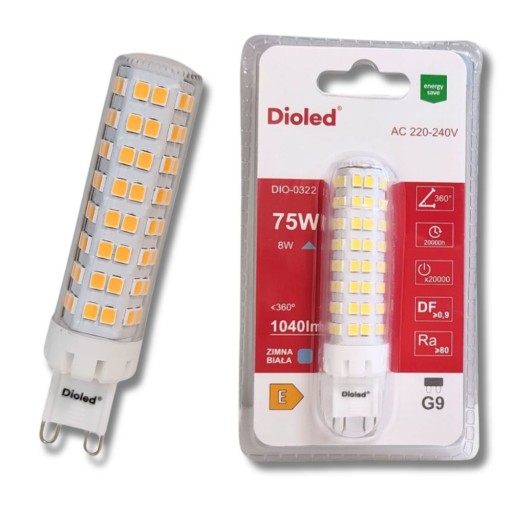 G9 LED žiarovka, kapsula, 8W=75W, 6500K, 1040lm, energeticky úsporná pre lustre