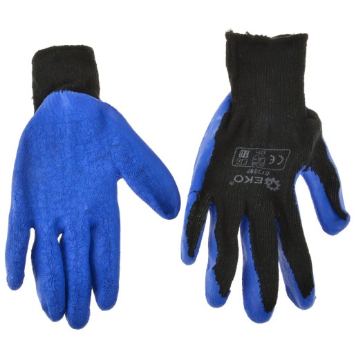 Zateplené zimné hrubé pracovné rukavice LATEX, veľkosť 9