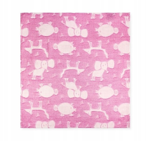PLIENKA BAMBUSOVÁ 75X75 ZVIERATKA MAGENTA