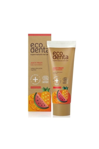 Bio zubná pasta pre deti, bez fluoridov, ovocná Ecodenta 75 ml