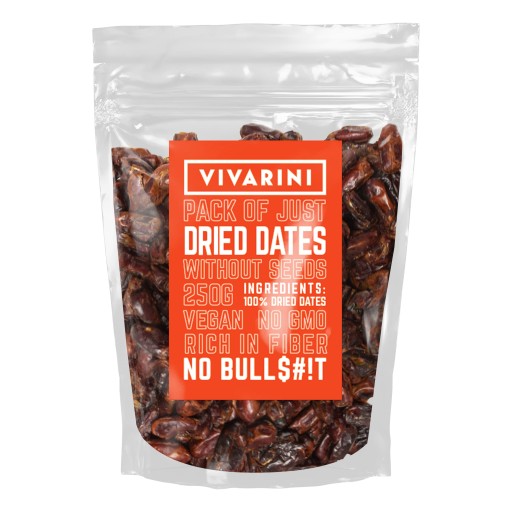 SUŠENÉ datle, bez jadierok, 250g, PRÍRODNE SLADKÉ