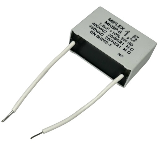 MIFLEX motorový kondenzátor 1,5uF 400V POLSKÝ