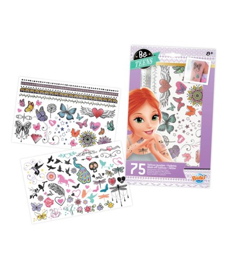 Buki Be Teens umývateľné GLITTER tetovanie 75 ks