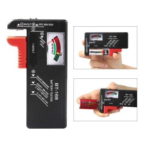 ANALOGOVÝ TESTER BATERIE METER LCD VOLTMETER AA AAA C D 9V