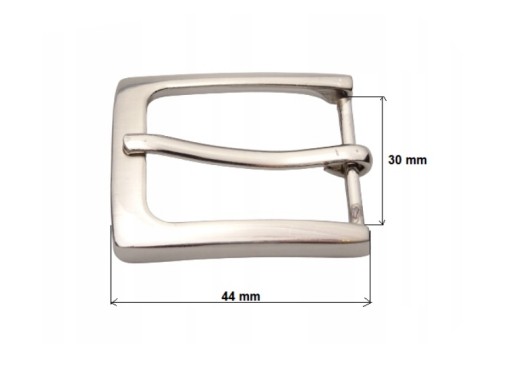 Spona na opasok nohavíc 3 cm 3 mm strieborná