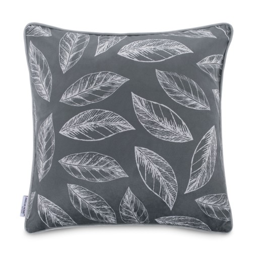 Dekoračný vankúšik Grafitové boho listy 45x45