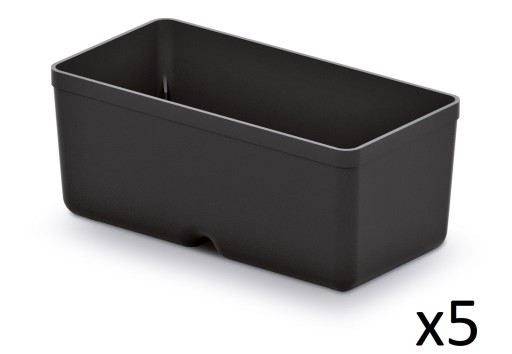 DIELENSKÉ POHÁRKY 110x55x132mm ČIERNA 5 ks.