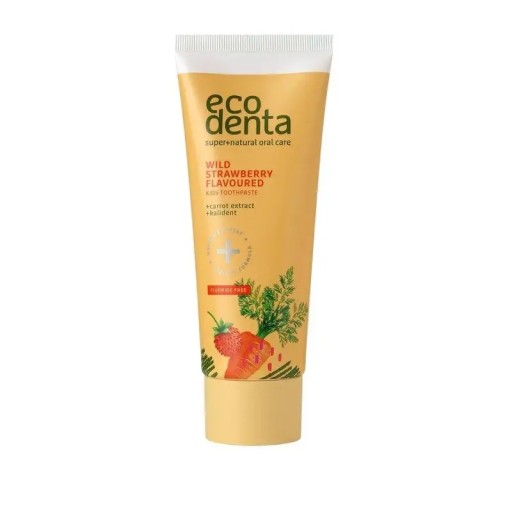 Zubná pasta pre deti bez fluoridu Lesná jahoda Bioaktívny Calcium Ecodenta 75ml