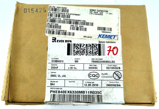 Rifa Fólia 330nF 20% 300V AC 10ks