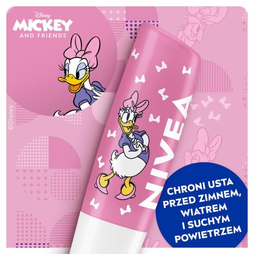 NIVEA Daisy Duck Disney Edition ošetrujúci rúž 4,8g