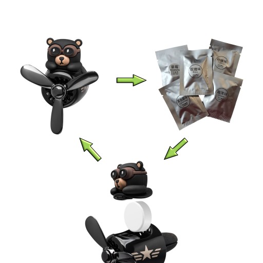 NÁPLŇ VÔNE DO AUTA Teddy Bear Pilot SADA 5 TABLET Osviežovač vzduchu do auta