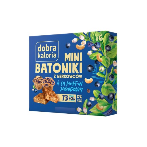 Mini kešu tyčinky Čučoriedkové muffiny Kalorické bez cukru 73 kcal
