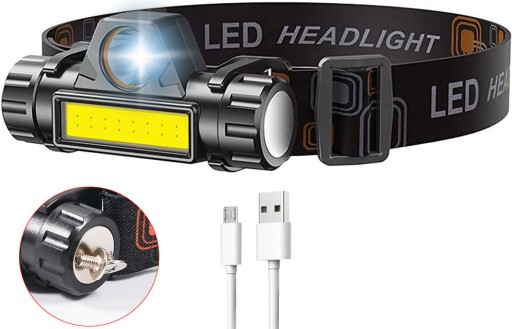 Čelovka s 2 T6 CREE a COB LED zdrojmi