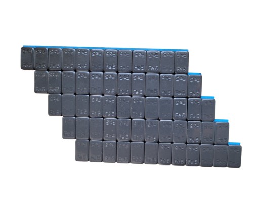Grafitové závažia nalepené na ráfikoch, 12x5g, 10 pásikov
