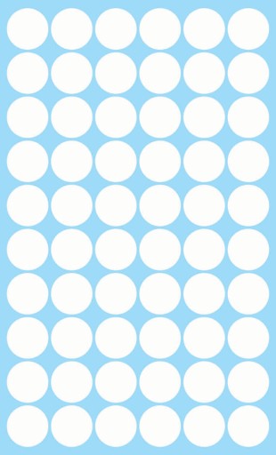 Nálepky CIRCLES Bodky 3cm 60ks Biele